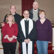 New members Steve, Kelly, Chris and Kendra with Pastor Mark - January 12, 2014