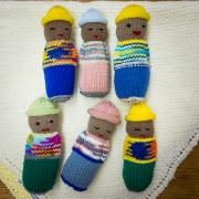 knit dolls for the Dominican Republic